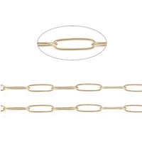 Ion Plating 304 Stainless Steel Paperclip Chains with Spool, Golden — Chains, Wire & Cord
