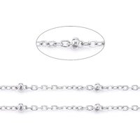 304 Stainless Steel Cable Chains with Spool, 32.8 Feet
