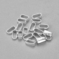304 Stainless Steel Snap On Bails, Silver, 6x3x2.2mm — Jewelry Findings