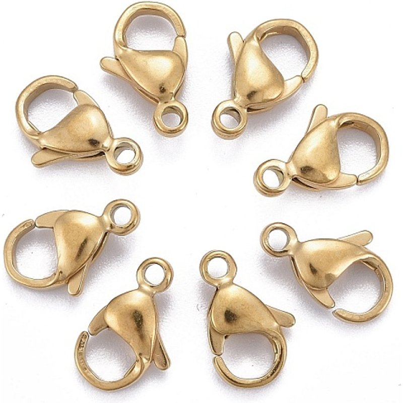 Ferme-Lobster en Acier Inoxydable 304, Plaqué Or 18K — Accessoires pour bijoux