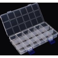Conteneur de rangement pour perles en plastique avec 18 compartiments — Rangement et présentation