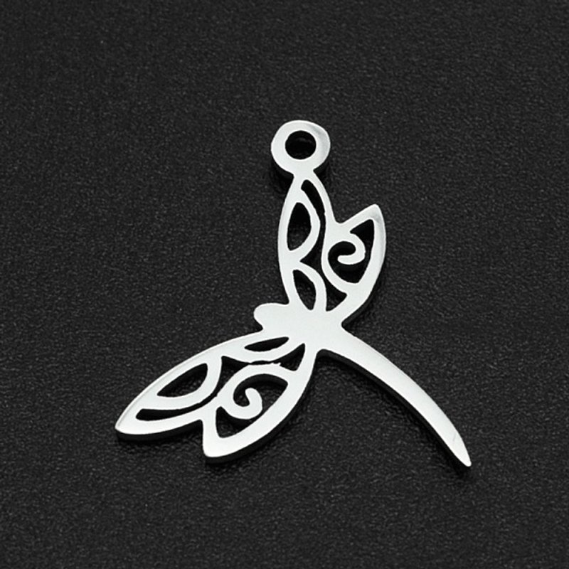 Pendentif Dragonfly en Acier Inoxydable 201, Découpe Laser, Non-Oxydable — Breloques et pendentifs