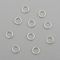Anneaux brisés ouverts en acier inoxydable 304, argent, 24 gauge, 4mm — Accessoires pour bijoux