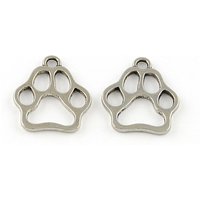 Pendentifs en alliage de style tibétain avec empreintes de pattes de chien