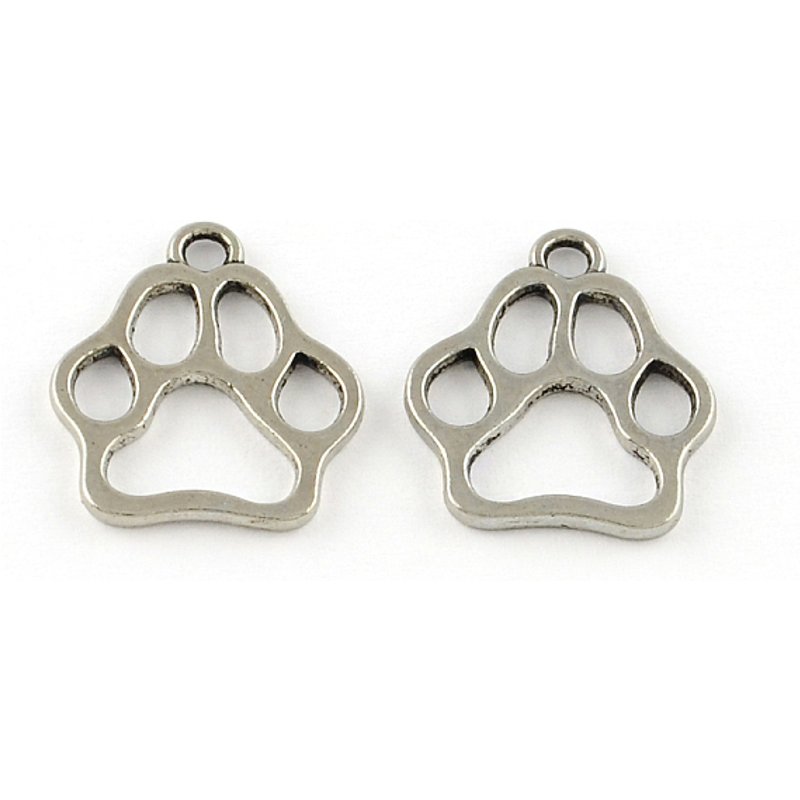 Pendentifs en alliage de style tibétain avec empreintes de pattes de chien — Breloques et pendentifs