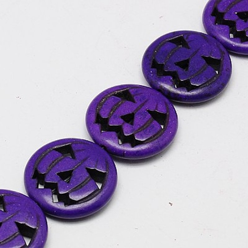 Brins de Perles en Turquoise Synthétique Teintes, Indigo, 15x3.5mm, 27pcs — Perles à bijoux