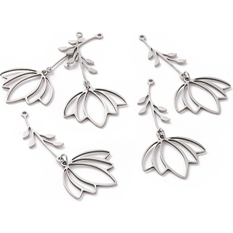 Pendentifs en Acier Inoxydable 201 avec Anneaux, 52,5mm — Breloques et pendentifs