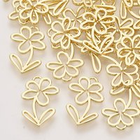 Rack Plating Alloy Open Back Bezel Pendants for DIY Jewelry — Jewelry Making Tools