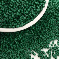 Perles de Verre Cylindriques, Vert Givré, Taille Uniforme, 888pcs/10g — Perles à bijoux