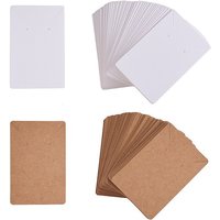 200 Pcs Rectangle Cardboard Jewelry Display Cards for Necklaces and Earrings — Jewelry Display & Storage