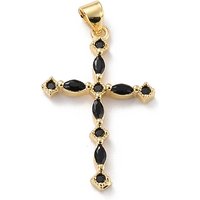 Eco-friendly Brass Micro Pave Cubic Zirconia Cross Pendant — Charms & Pendants