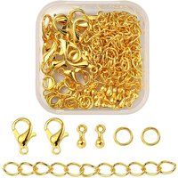 DIY End Chain Making Kit with Alloy Charms and Clasps, 80pcs