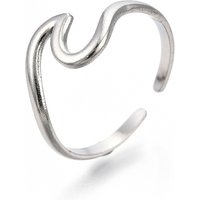 Bague Manchon Vague Marine en Acier Inoxydable 304 pour Femmes — Bijoux fantaisie