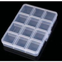 Conteneur Transparent en Plastique pour Perles avec 12 Compartiments