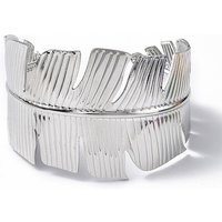 Non-Tarnish 304 Stainless Steel Feather Open Cuff Bangle for Women — Bracelet Women