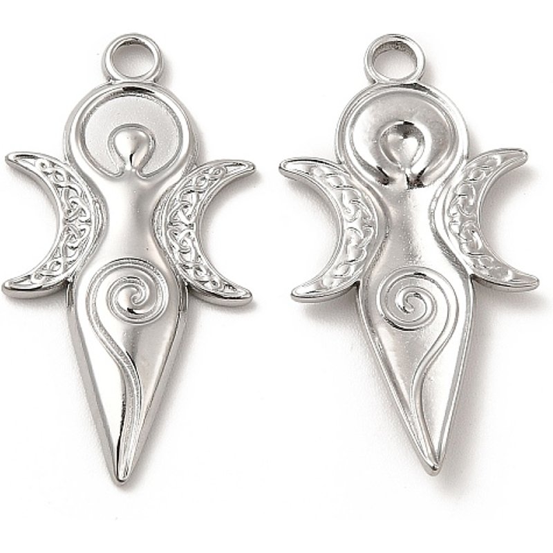 Charms Déesse de la Lune en Acier Inoxydable 304 Non-Tarnissant — Breloques et pendentifs