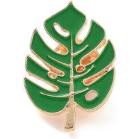 Broche en émail Feuille Monstera pour sac à dos et vêtements — Broches