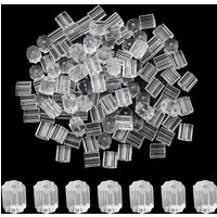 Plastic Ear Nuts Earring Backs Clear 3mm — Jewelry Findings