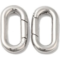 Non-Tarnish 304 Stainless Steel Spring Gate Ring — Jewelry Findings