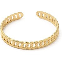 Bracelets Cuff en Acier Inoxydable 304 avec Chaîne Curb pour Femmes — Bracelet Femme