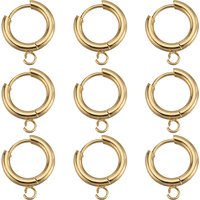 Sunnyclue 12Pcs Crochets de Boucles d'Oreilles Plaqués Or 24K — Accessoires pour bijoux