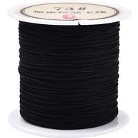 Nylon Chinese Knot Cord for Jewelry Making, Black, 0.6mm, 40m/Roll — Chains, Wire & Cord