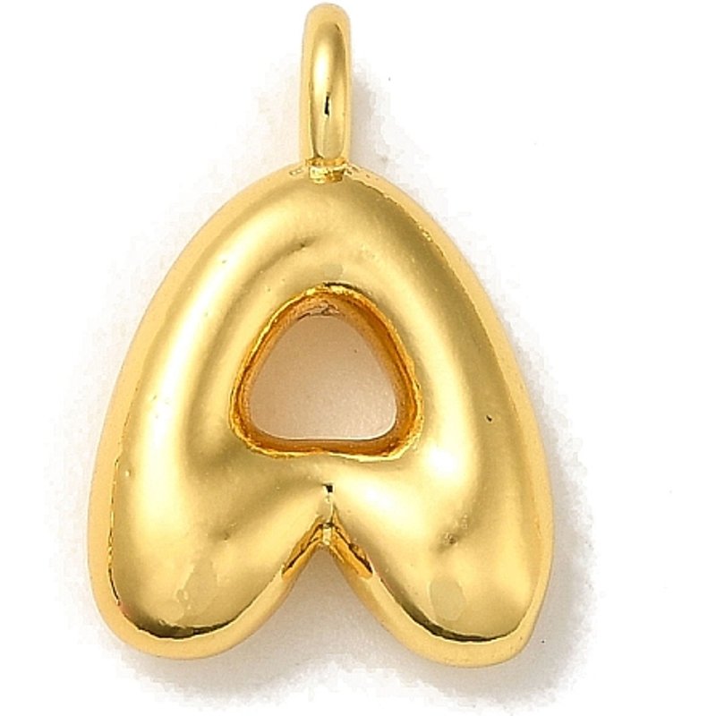 Charm en laiton lettre A en ballon, plaqué or 18K, sans cadmium ni nickel — Breloques et pendentifs