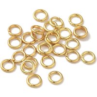 Anneaux ouverts en acier inoxydable 304, plaqués or 18K, 4x0.7mm — Accessoires pour bijoux