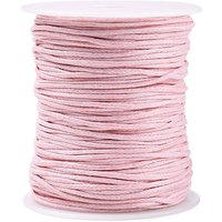 Cordons en Coton Ciré, Rose, 1.5mm, 100 verges par rouleau — Chaînes, fils et cordons