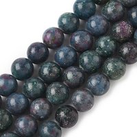 Natural Sapphire Beads Strands, Ruby Kyanite Fuchsite, 8mm — Jewelry Beads