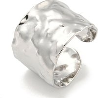 Bague ouverte martelée en acier inoxydable 304 pour femmes — Bijoux fantaisie