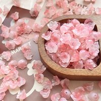 Lampwork Flower Beads, Salmon, 12x8mm, 30pcs/set