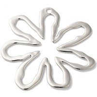 Pendentifs en alliage de placage Rack, charms fleurs, sans cadmium — Breloques et pendentifs