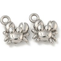 Non-Tarnish 304 Stainless Steel Crab Charms - 12.5x11x4mm