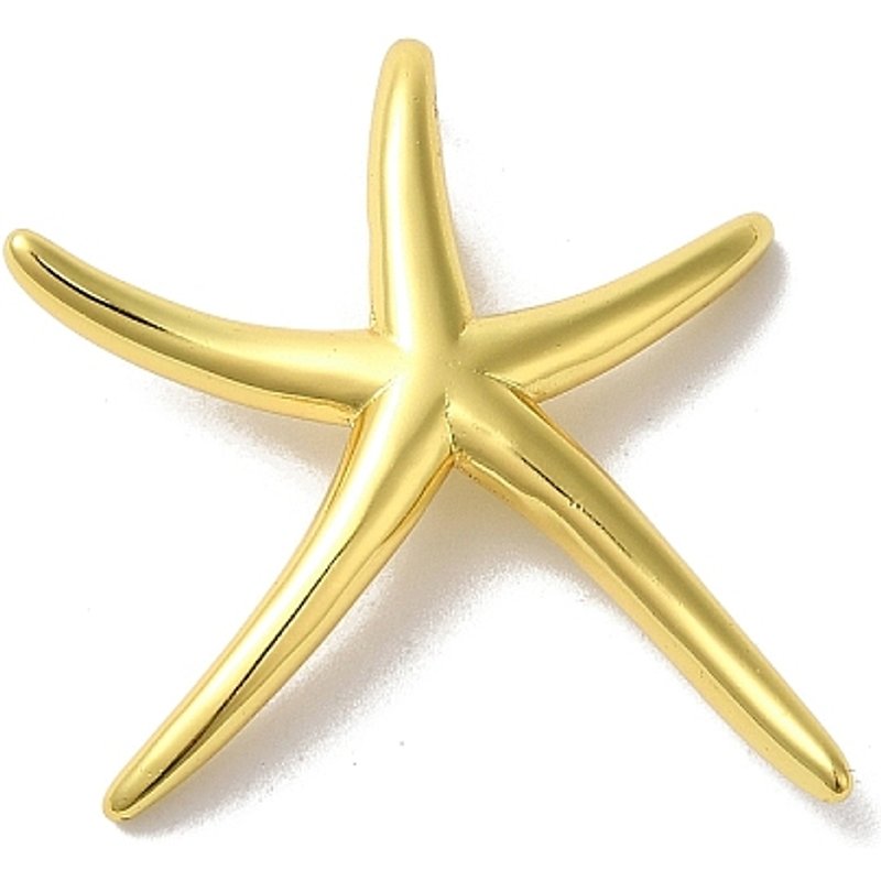 Pendants en laiton en forme d'étoile Rack Plating, plaqué or 18K, sans cadmium ni plomb — Breloques et pendentifs