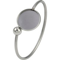 304 Stainless Steel Blank Bangle Bases with Round Beads — Jewelry Making Tools