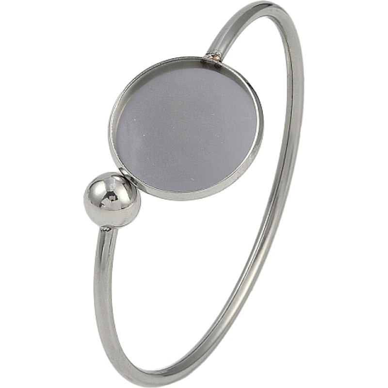 Bases de bracelet vierges en acier inoxydable 304 avec perles rondes — Outils de création de bijoux