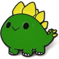 Cartoon Dino Alloy Brooch, Chunky Dinosaur Enamel Pin, Green
