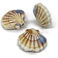 Jingdezhen Ceramic Handmade Porcelain Shell Beads, 5pcs Set