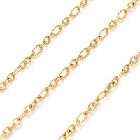 Chaînes en acier inoxydable 304 avec placage en or 18K, 10m — Chaînes, fils et cordons