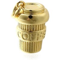 Charms en laiton en forme de tasse de café avec plaquage en or 18K — Breloques et pendentifs