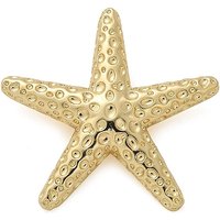 Pendentif en laiton étoile de mer, plaqué or 18K, sans plomb ni cadmium