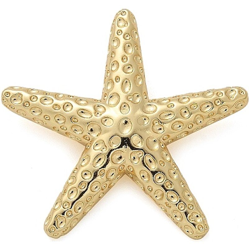 Pendentif en laiton étoile de mer, plaqué or 18K, sans plomb ni cadmium — Breloques et pendentifs