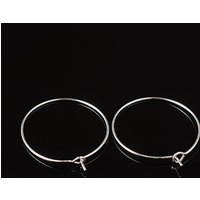 Brass Wine Glass Charm Rings, Silver Hoop Earrings Findings