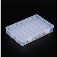 Plastic Bead Storage Container with Adjustable Dividers, Clear — Jewelry Display & Storage