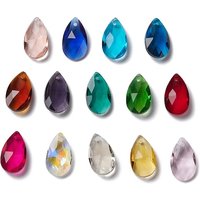 Glass Crystal Suncatcher Teardrop Pendant, Mixed Colors — Charms & Pendants