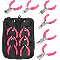 Carbon Steel Jewelry Plier Set - Flat, Chain, Round, Bent, and Cutters — Jewelry Making Tools
