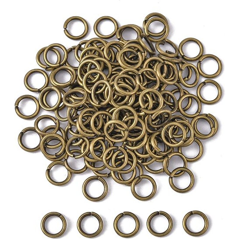 Anneaux Brisés Ronds en Laiton, Bronze Antique, 18 Gauge, 80pcs — Accessoires pour bijoux