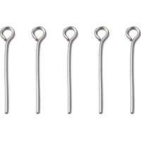 Tarnish Resistant Stainless Steel Eye Pin Jewelry Findings 20x0.6mm