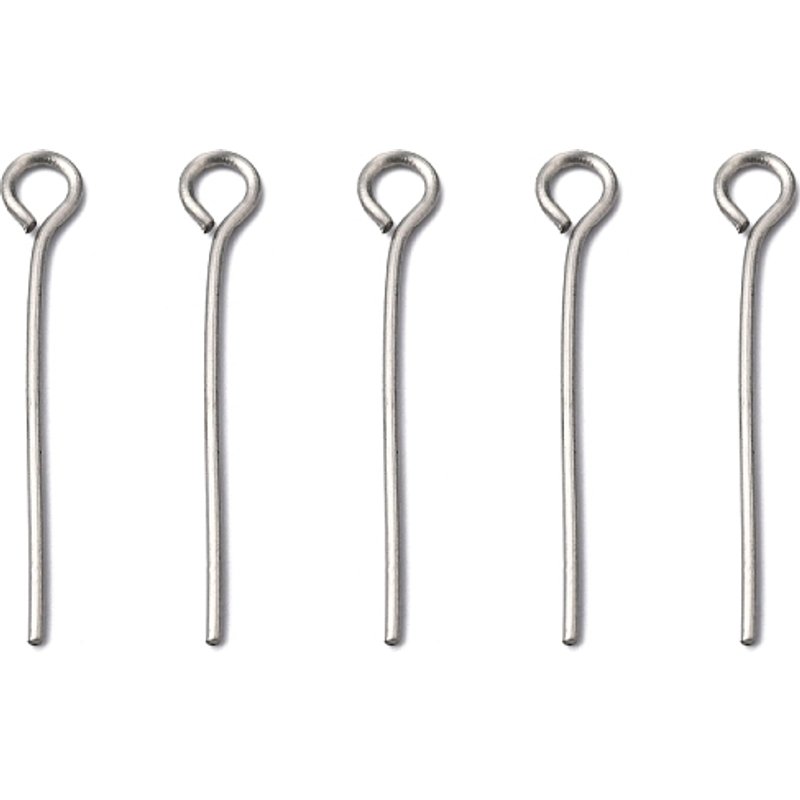 Épingles à œil en acier inoxydable résistant à la ternissure 20x0.6mm — Accessoires pour bijoux